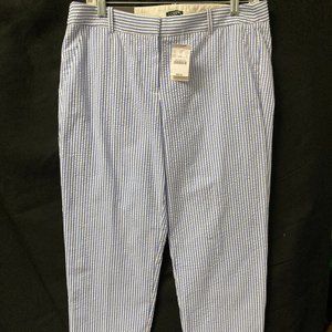 Blue/White Stripe Capri Pants